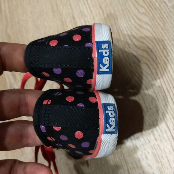 Keds polka dot beaded girls shoes size 10.5 - Picture 5 of 6